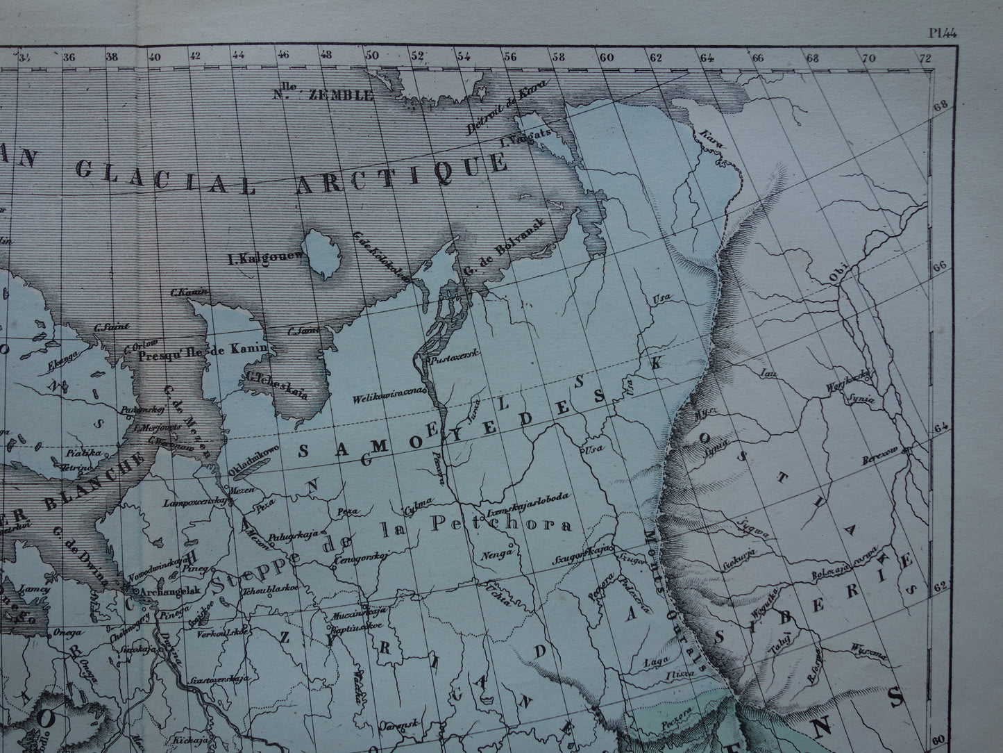 RUSSIA Old map of White Sea Finland from the year 1858 historical map northern Russia old vintage maps Barents Sea