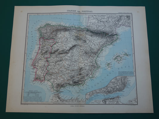 antieke landkaarten van spanje kopen