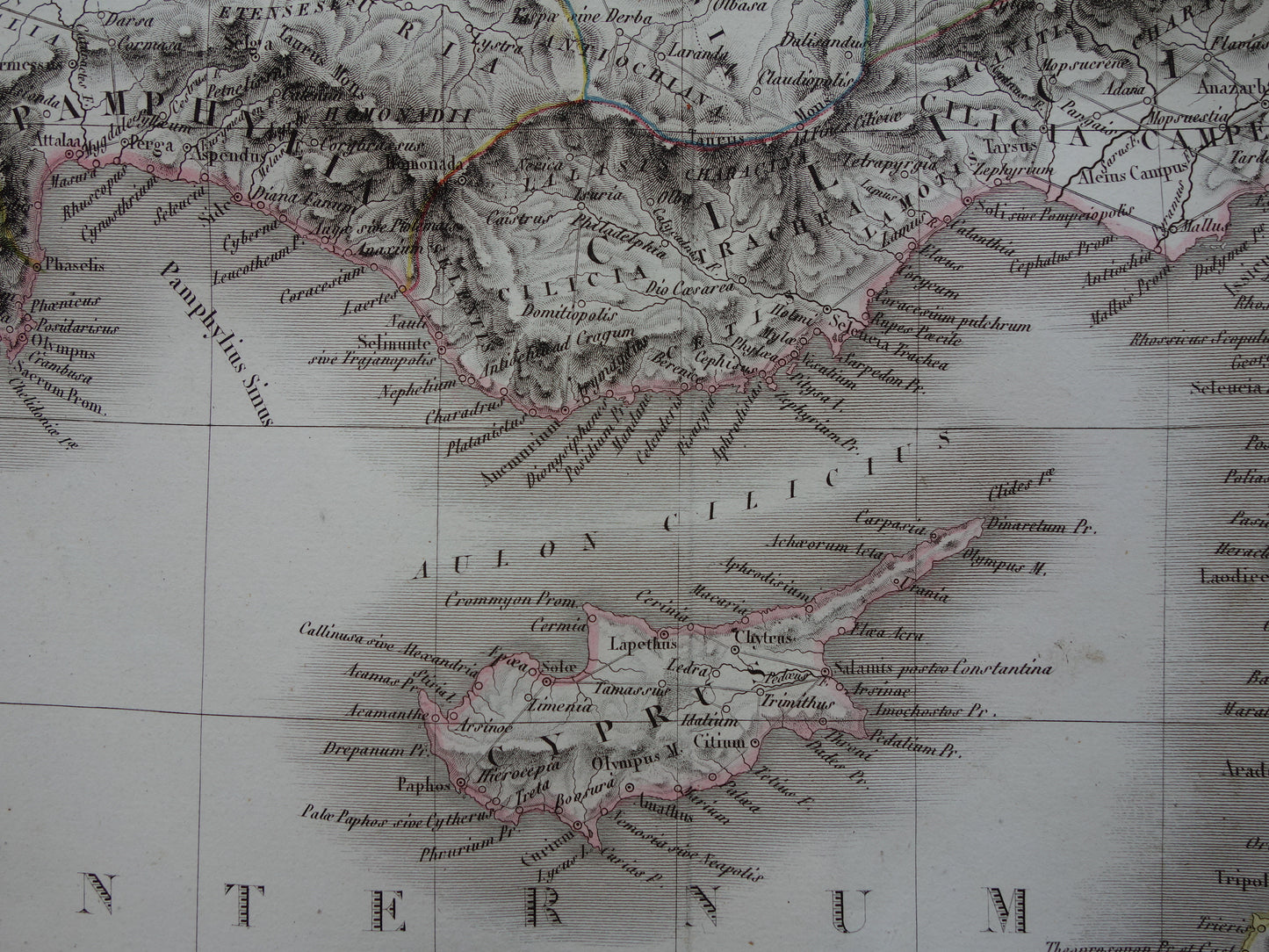 Turkey large old map of Asia Minor in Classical Antiquity original antique map from 1831