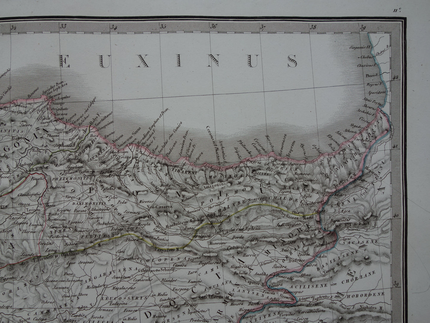 Turkey large old map of Asia Minor in Classical Antiquity original antique map from 1831