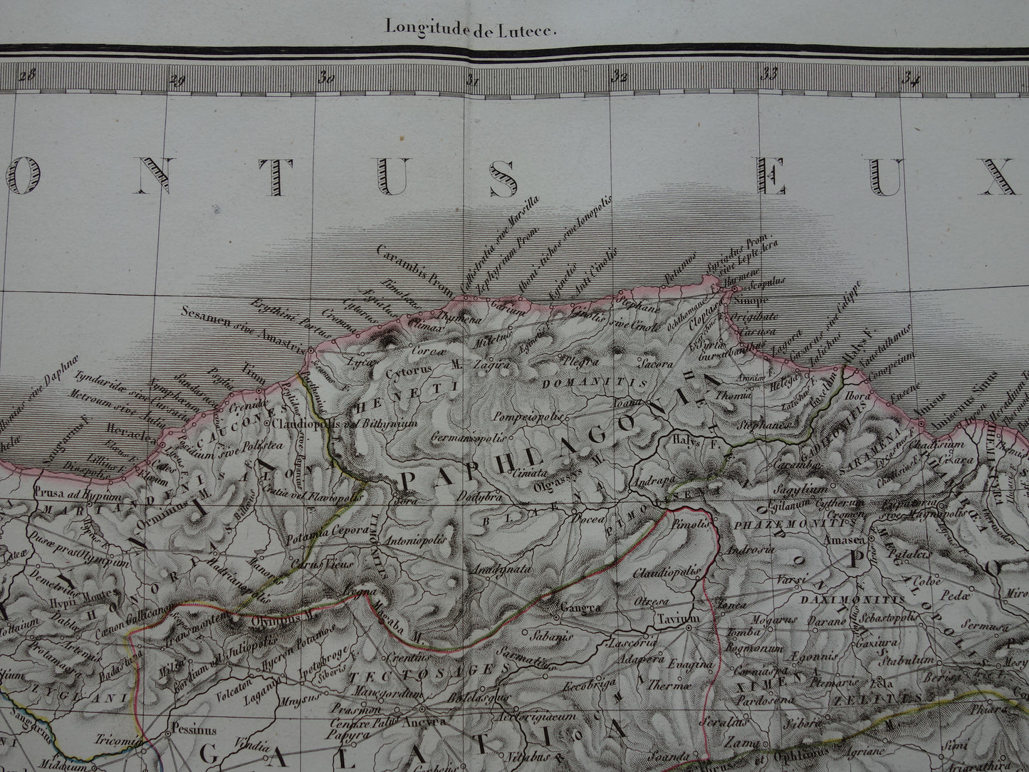 Turkey large old map of Asia Minor in Classical Antiquity original antique map from 1831