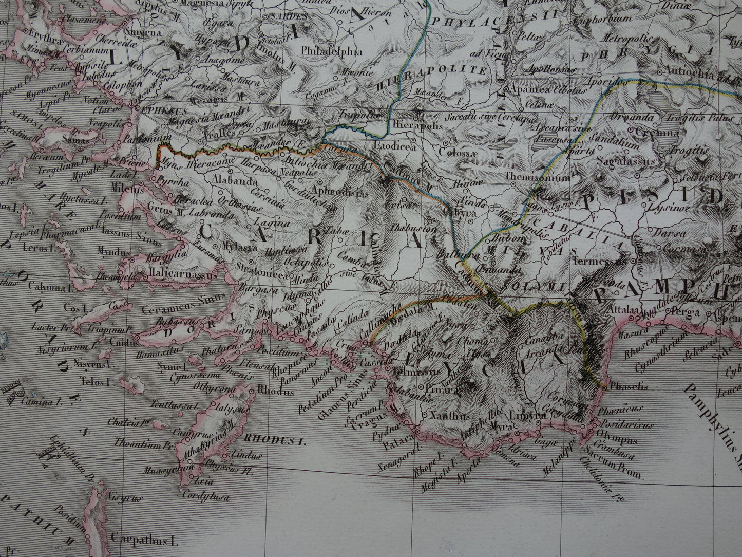 Turkey large old map of Asia Minor in Classical Antiquity original antique map from 1831