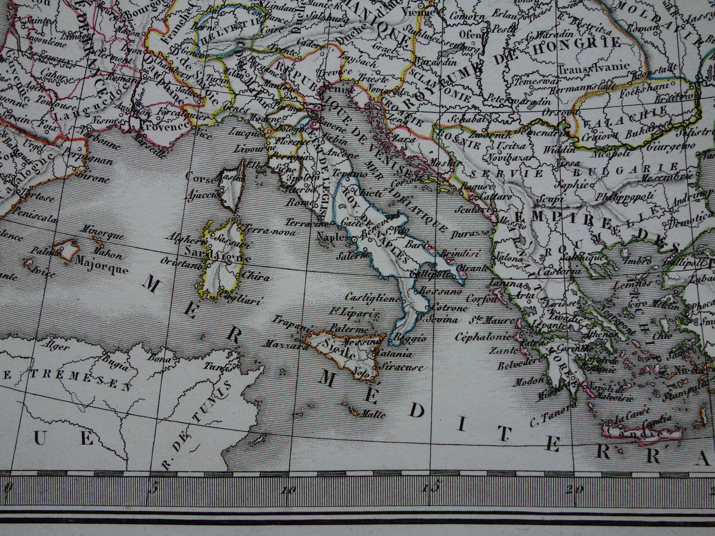 History of Europe ancient maps fall of the Roman Empire - Charlemagne 800 - Emperor Charles 5 1500 - original old map