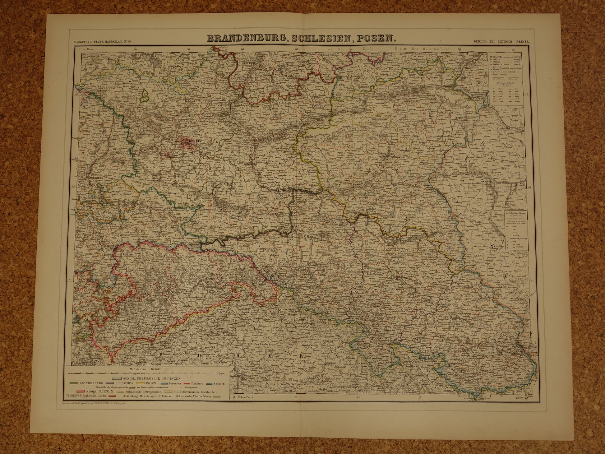 10 Brandenburg Schlesien Posen Heinrich Kiepert 1860