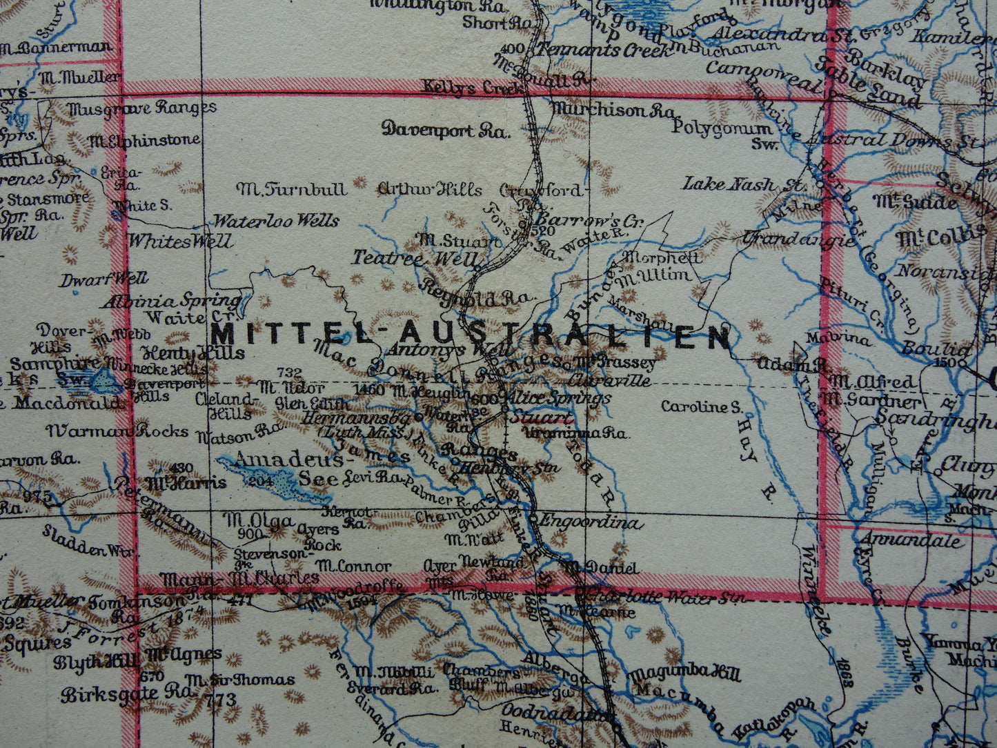 Old map Australia 1928 original vintage map Tasmania Brisbane Sydney Melbourne for sale
