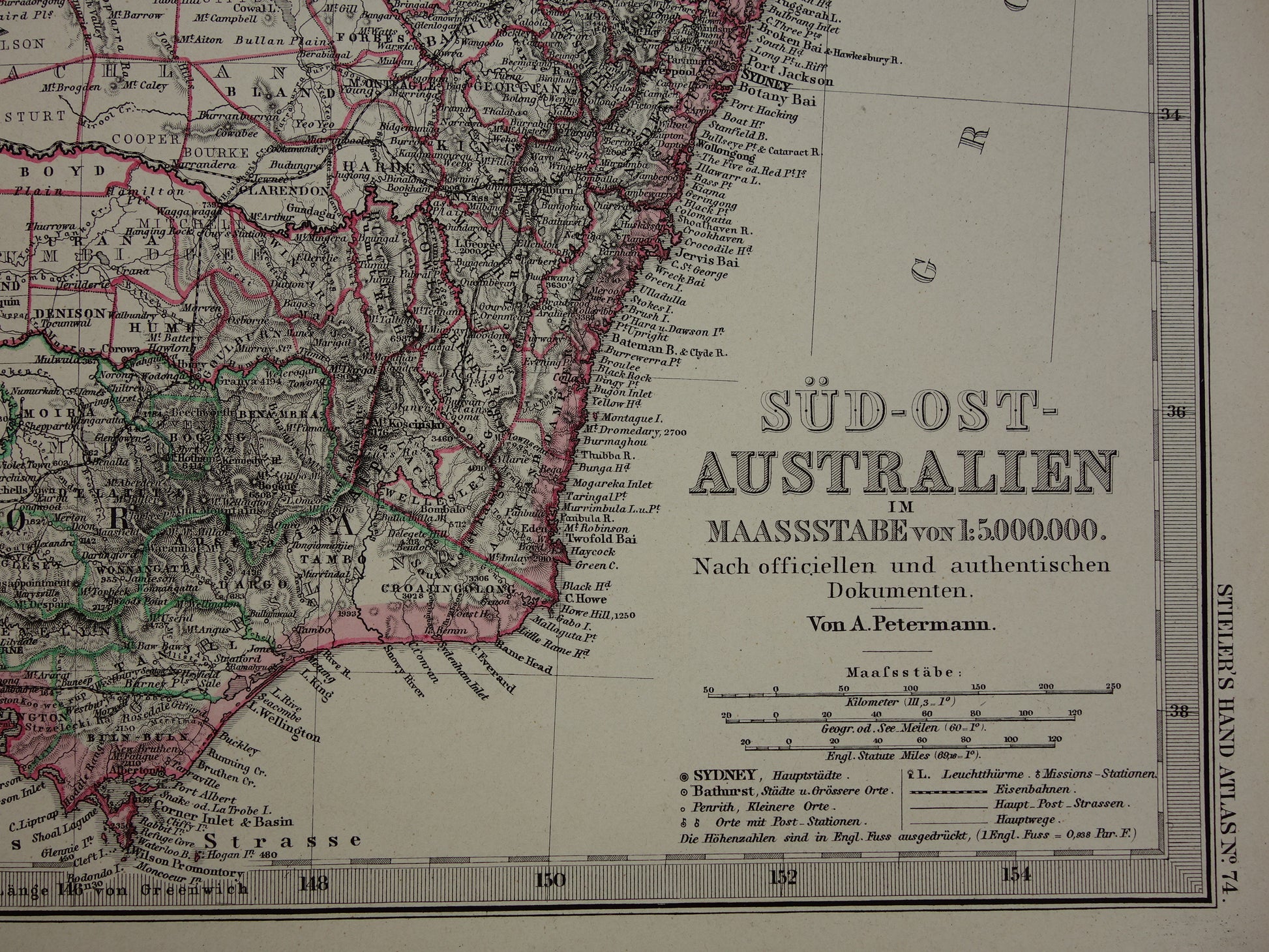 melbourne sydney originele antieke kaarten