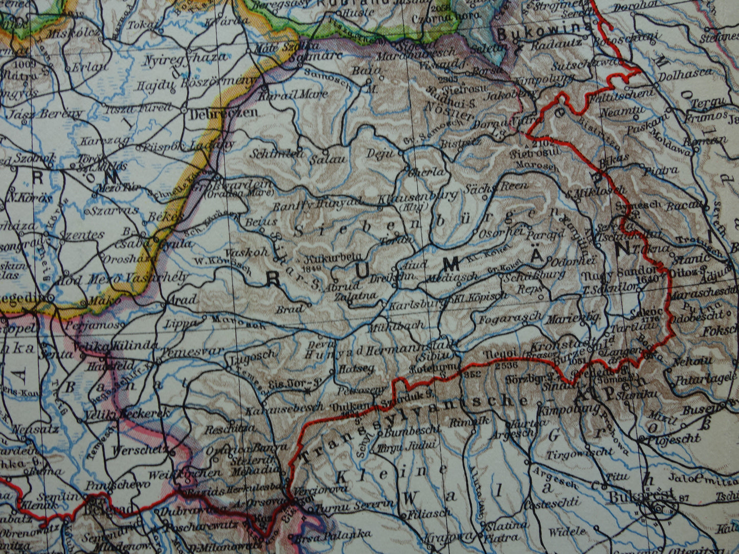 BALKANS old map of the Balkans from 1928 original vintage map Romania Hungary Czech Republic Slovakia Bosnia