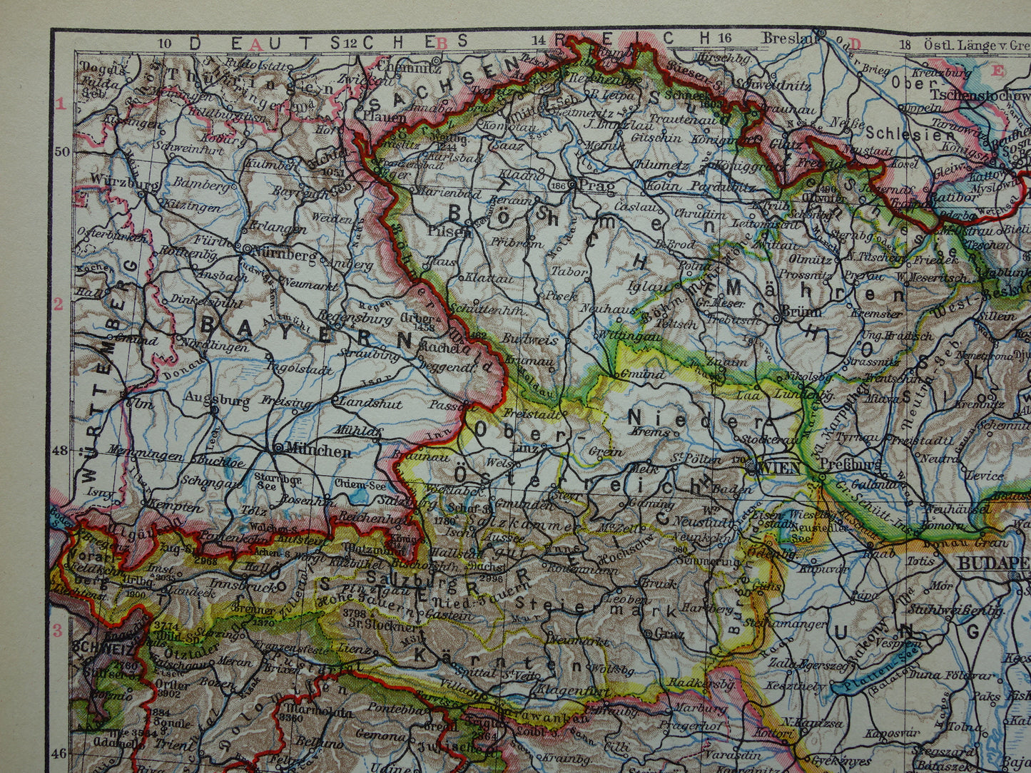 BALKANS old map of the Balkans from 1928 original vintage map Romania Hungary Czech Republic Slovakia Bosnia