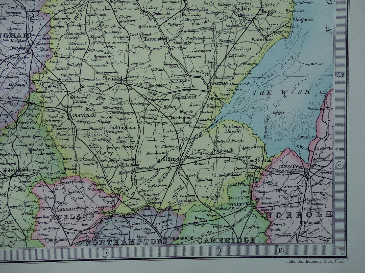 antieke landkaarten van Engeland lopen