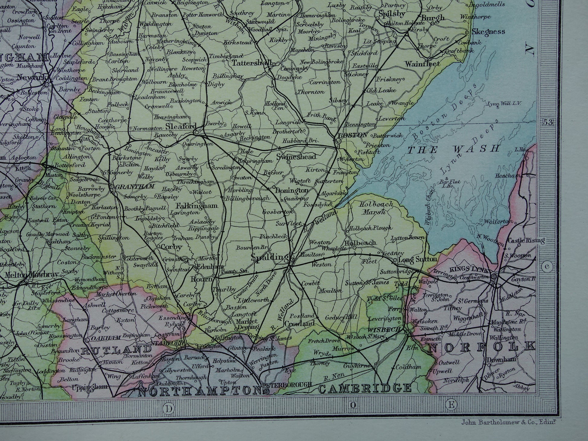 antieke landkaarten van Engeland lopen