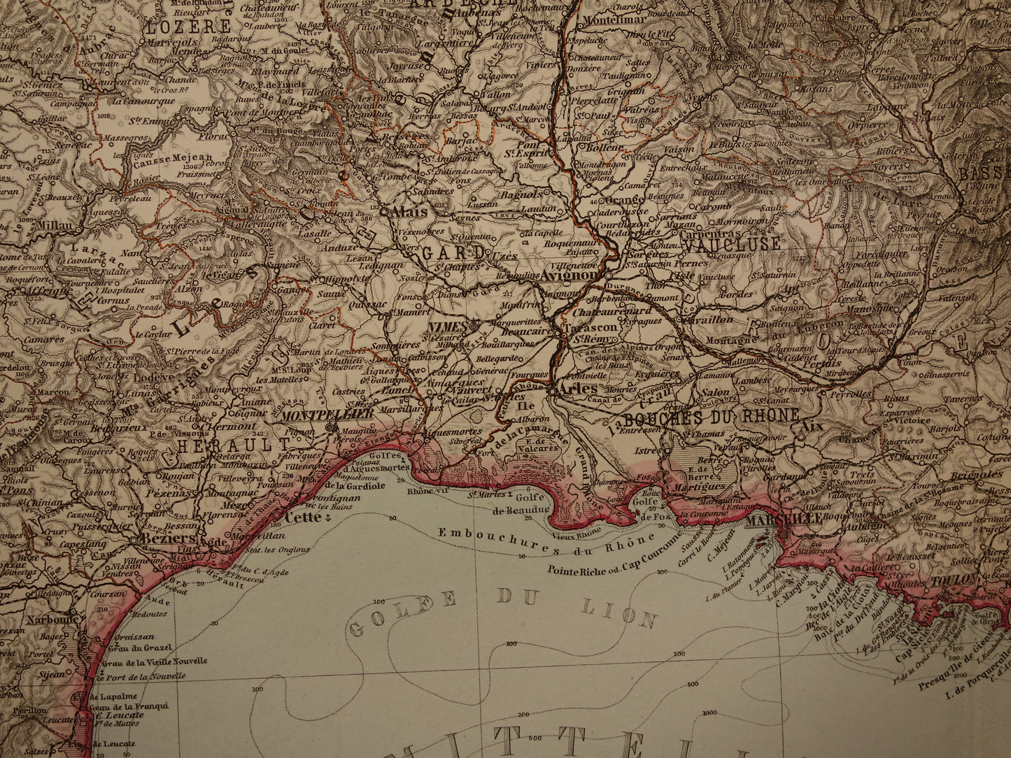 Large old map of France 1886 original antique map 74 x 92 cm with date vintage maps