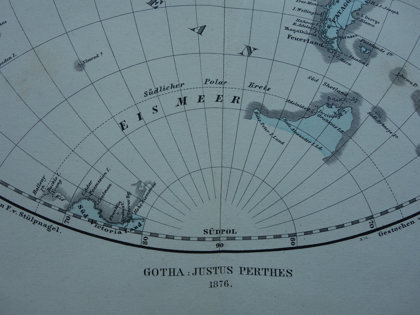 World map antique map of Western and Eastern Hemisphere original 140+ year old map of the world in two parts