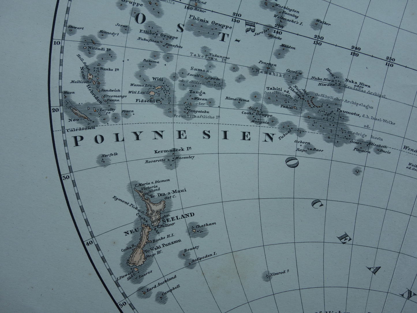 World map antique map of Western and Eastern Hemisphere original 140+ year old map of the world in two parts