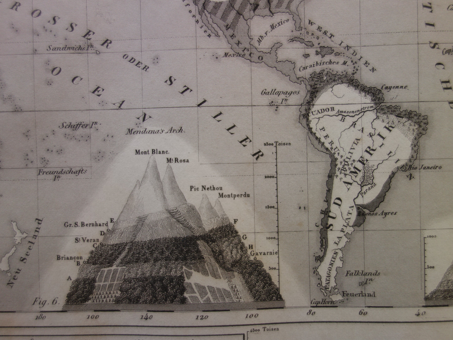 Antique WORLD MAP old map of the World from 1849 Agriculture Crops Agriculture