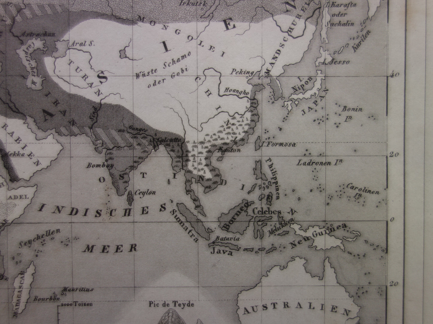 Antique WORLD MAP old map of the World from 1849 Agriculture Crops Agriculture