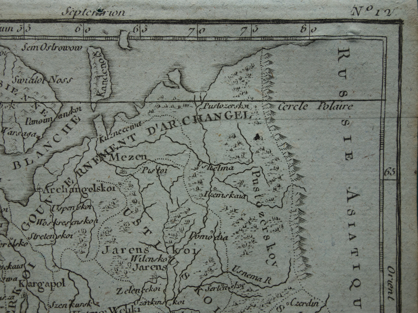 230+ jaar oude kaart van Europees Rusland uit 1793 Originele antieke landkaart