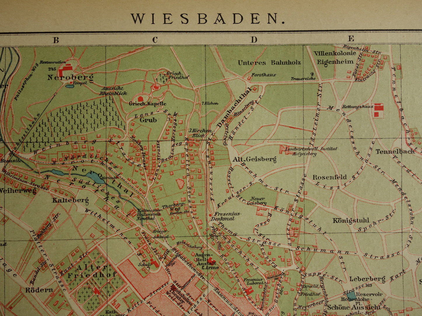 wiesbaden historische kaart kaarten kopen