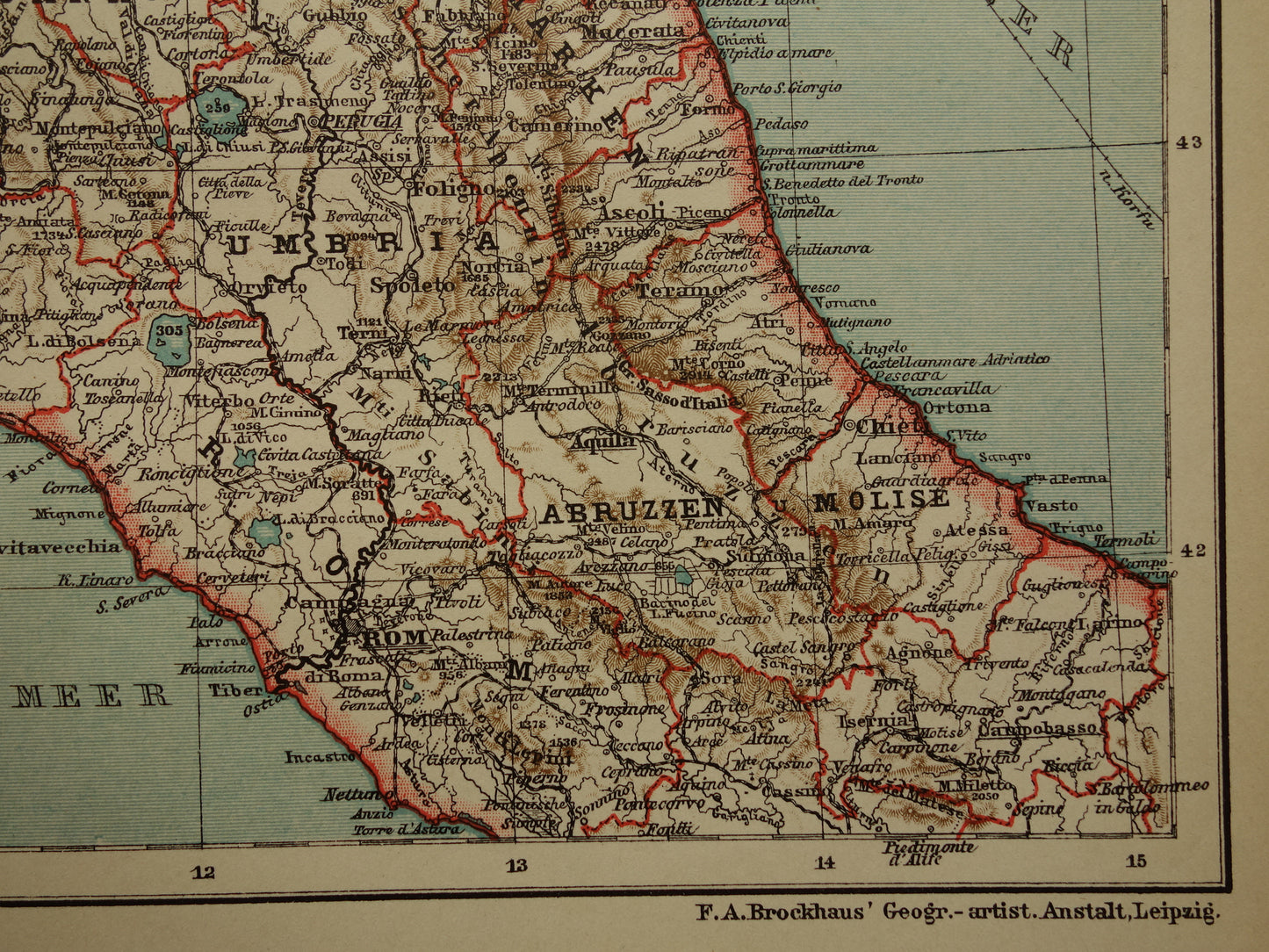Old map of Italy historical map central and northern Italy old vintage maps with date