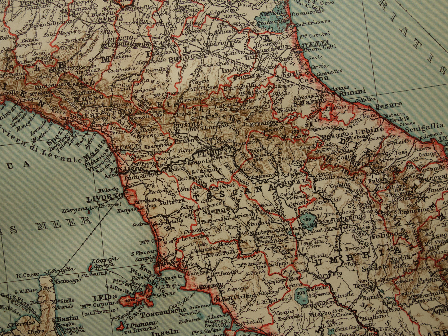 Old map of Italy historical map central and northern Italy old vintage maps with date