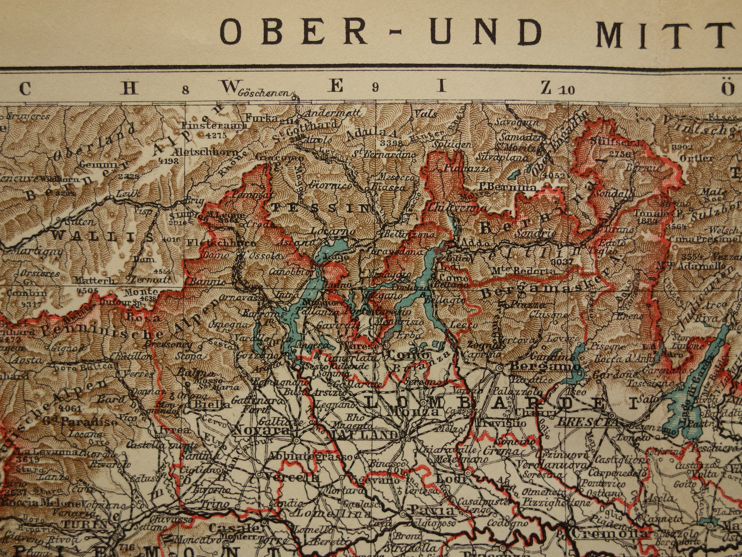 Old map of Italy historical map central and northern Italy old vintage maps with date
