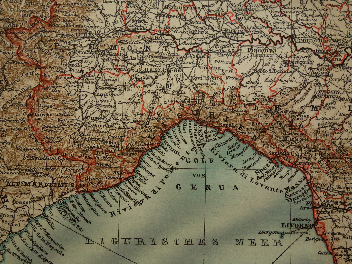 Old map of Italy historical map central and northern Italy old vintage maps with date