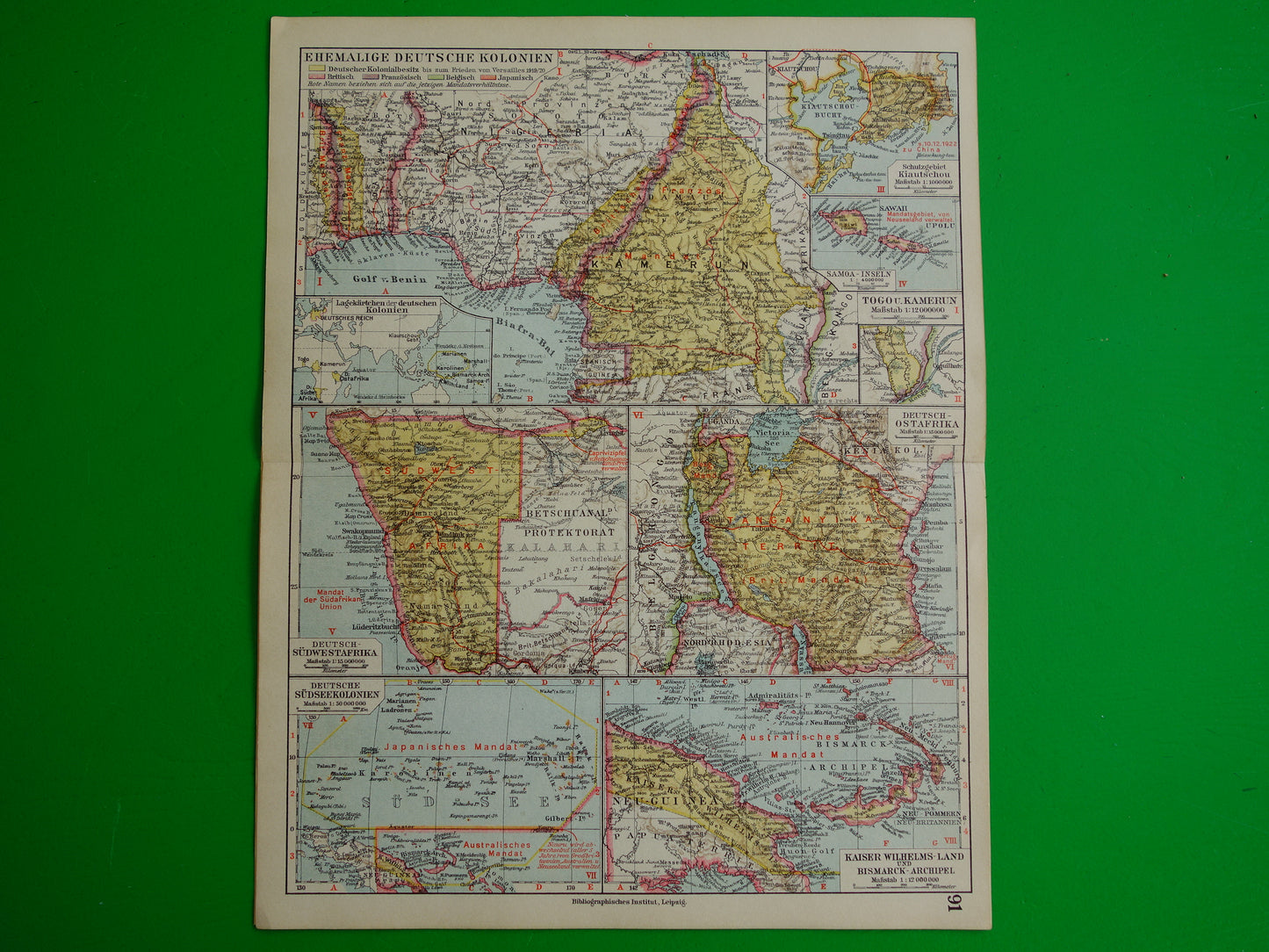 German Colonies old map Kamerun Togo Namibia German East Africa Bismarck Archipelago vintage maps