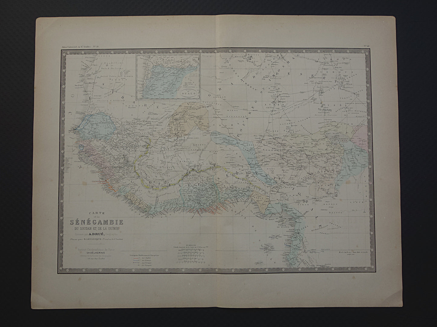 AFRIKA oude kaart van West-Afrika 140+ jaar oude landkaart van Sahara Guinea Nigeria Grote originele vintage historische kaarten