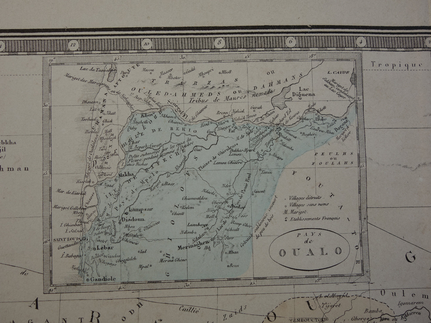 AFRICA Old Map of West Africa 140+ Year Old Map of Sahara Guinea Nigeria Large Original Vintage Historical Maps