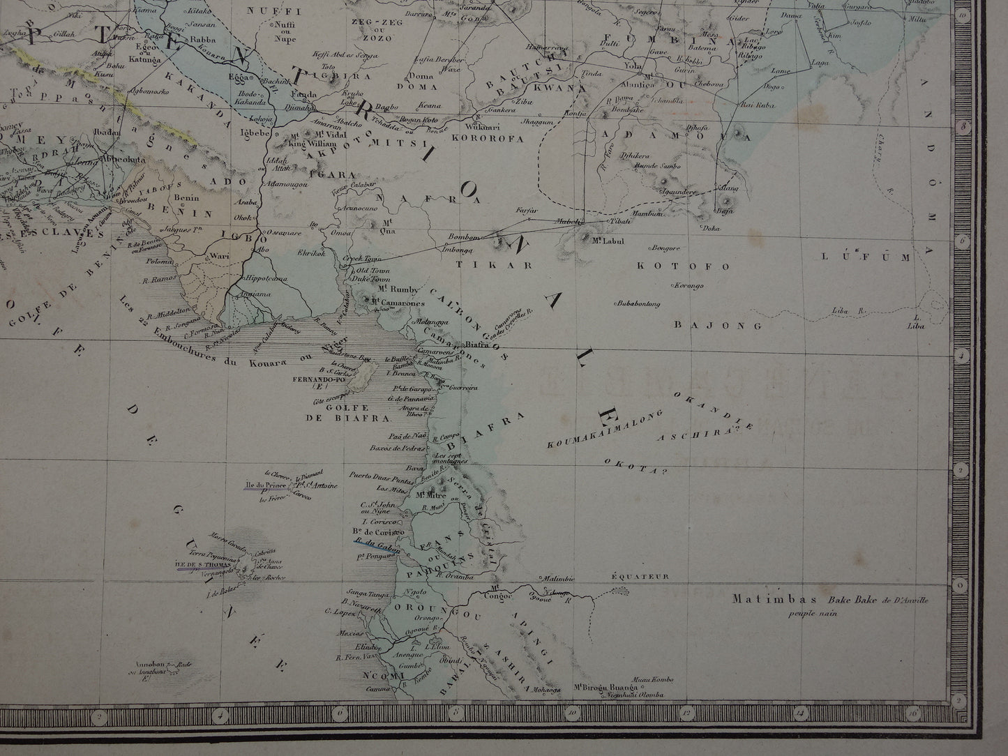 AFRICA Old Map of West Africa 140+ Year Old Map of Sahara Guinea Nigeria Large Original Vintage Historical Maps