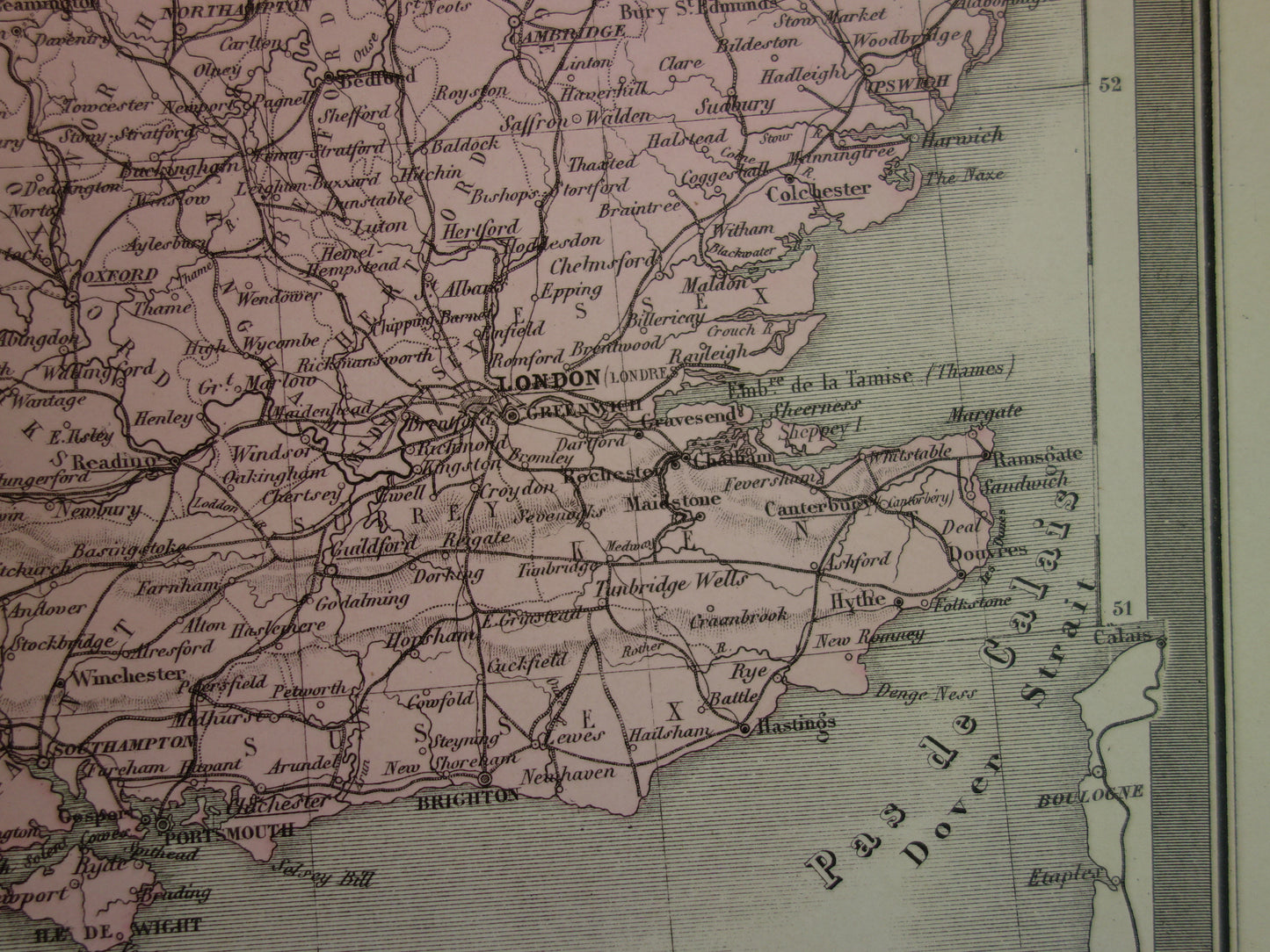 Large antique map of GREAT BRITAIN and IRELAND 130+ year old French map vintage poster with year/date