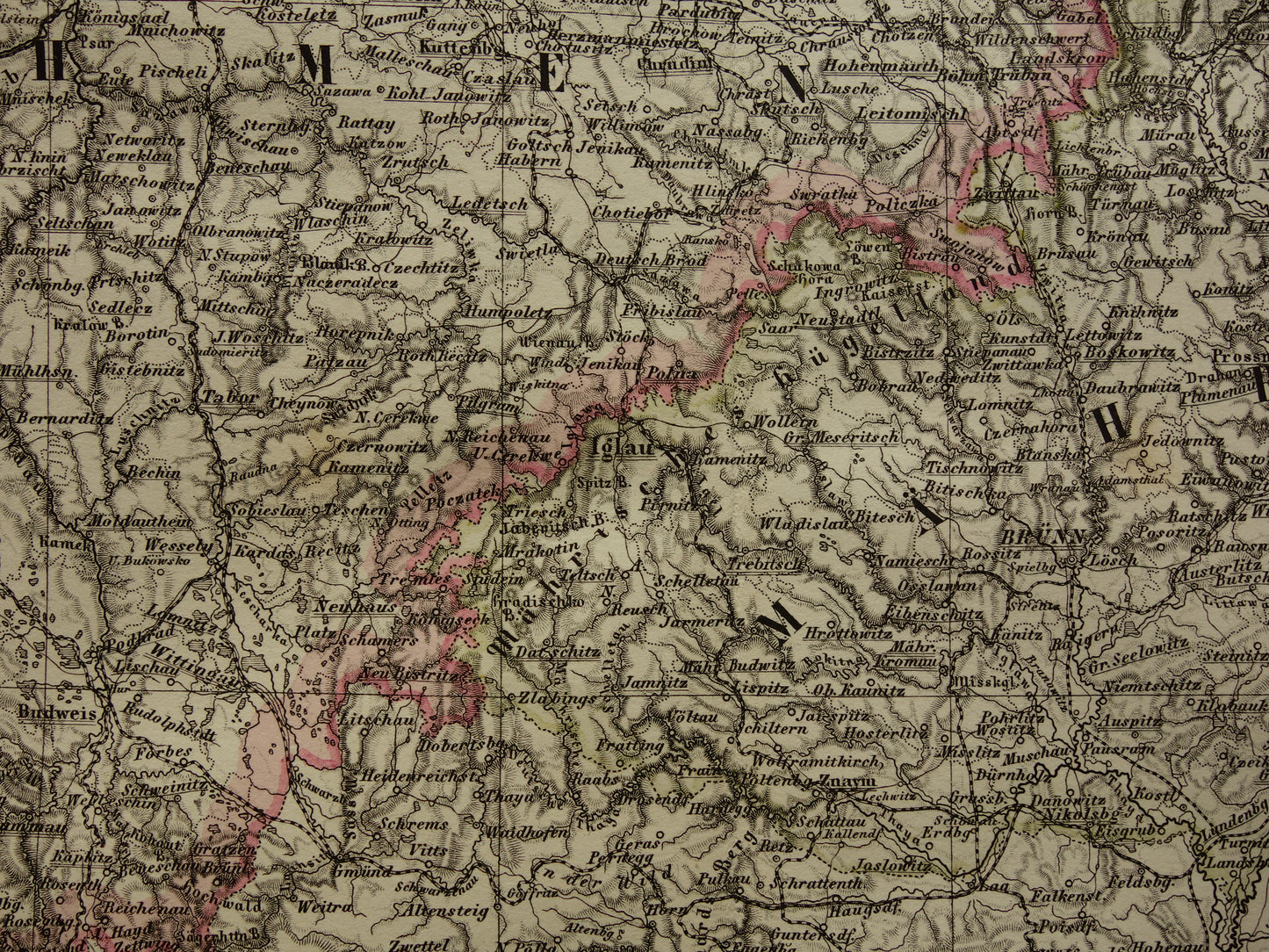 Tsjechie in het jaar 1877 kaart landkaart