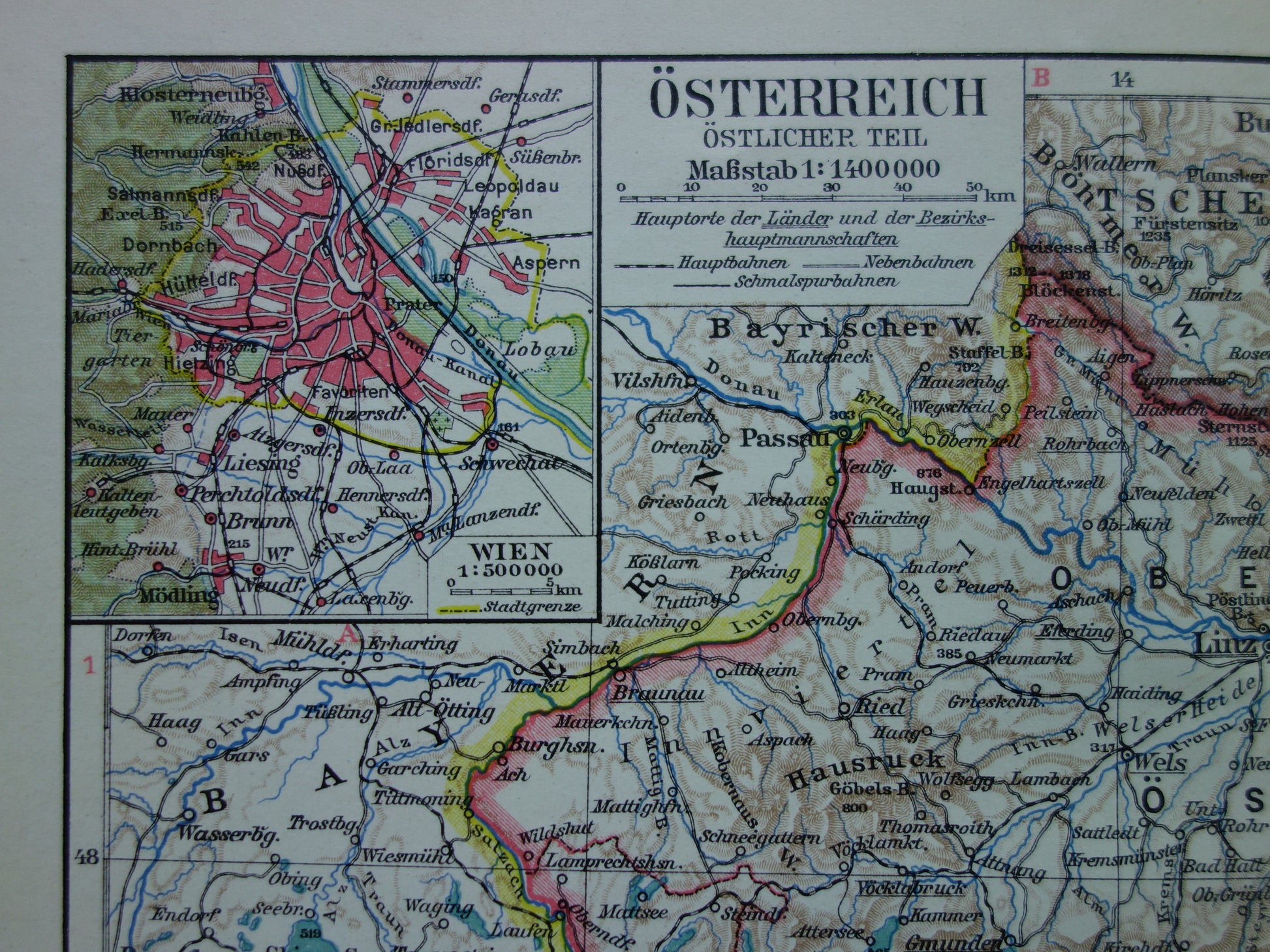 Oude kaarten van Oostenrijk Wenen te koop